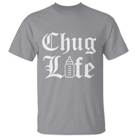 Chug Life Funny Baby Milk Bottle Graphic T Shirt Hip Hop Parody Milestone Gift