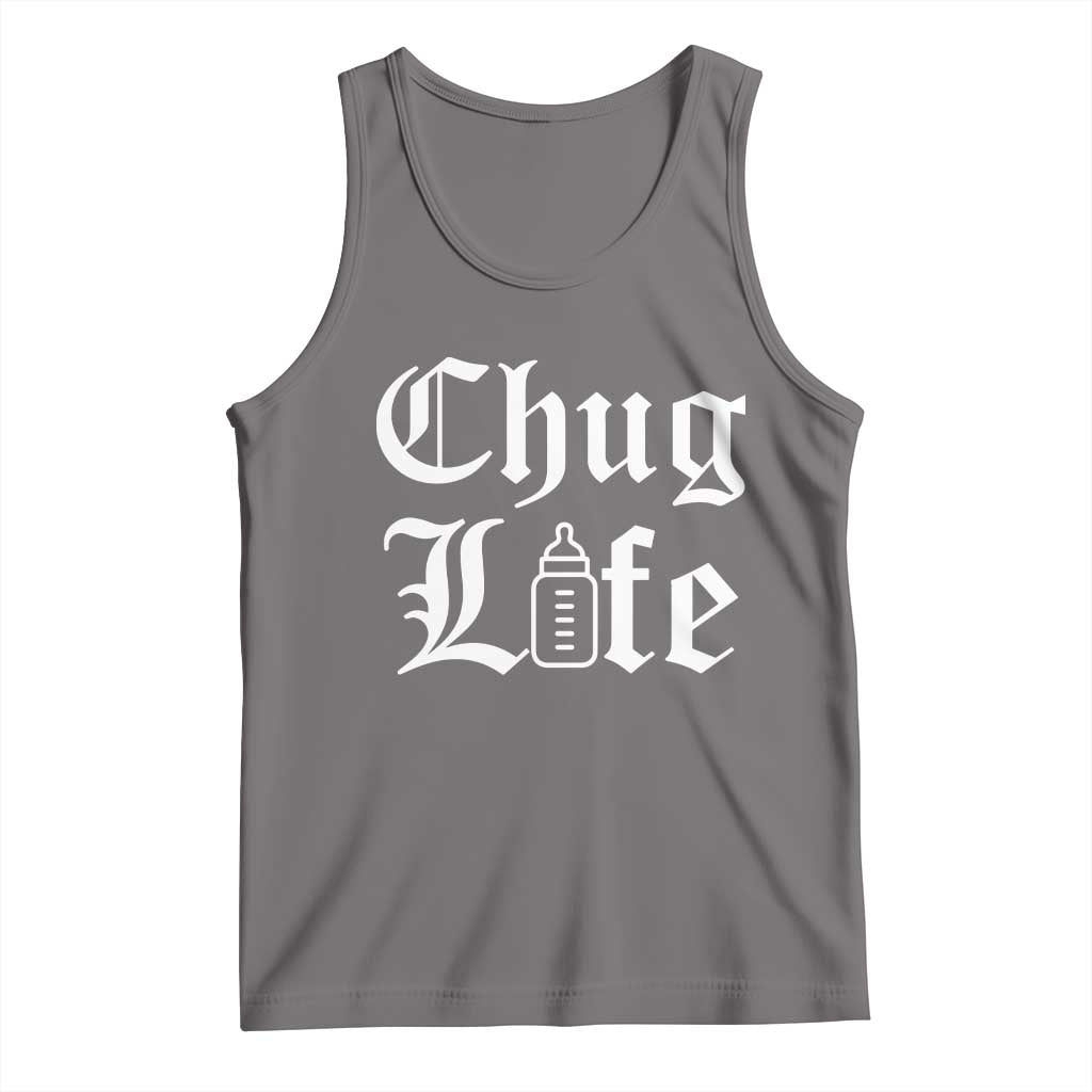 Chug Life Funny Baby Milk Bottle Graphic Tank Top Hip Hop Parody Milestone Gift