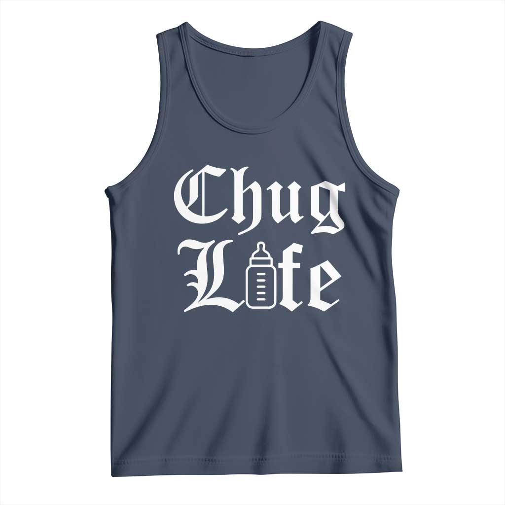 Chug Life Funny Baby Milk Bottle Graphic Tank Top Hip Hop Parody Milestone Gift
