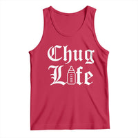 Chug Life Funny Baby Milk Bottle Graphic Tank Top Hip Hop Parody Milestone Gift