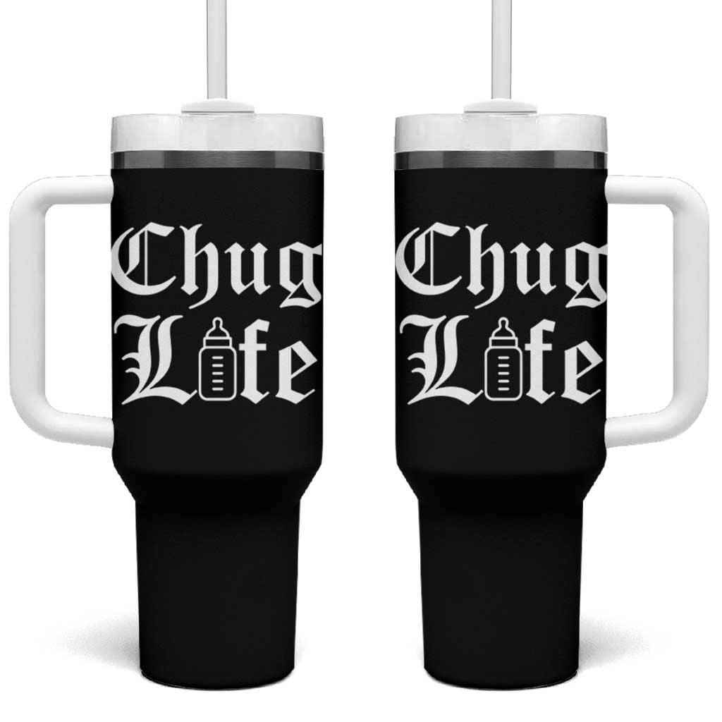 Chug Life Funny Baby Milk Bottle Graphic Tumbler With Handle Hip Hop Parody Milestone Gift