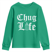 Chug Life Funny Baby Milk Bottle Graphic Youth Sweatshirt Hip Hop Parody Milestone Gift