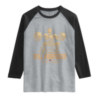 Funny Abraham Lincoln Squatting Barbell Semiquincentennial Raglan Shirt Still Undefeated 1776 to 2026 Muscular President Gym Bodybuilder