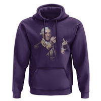 Funny George Washington Middle Fingers Rebel Portrait Hoodie Edgy Classic Oil Painting Parody Patriotic Humor Graphic