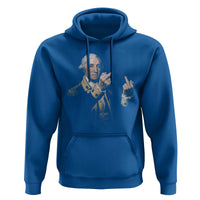 Funny George Washington Middle Fingers Rebel Portrait Hoodie Edgy Classic Oil Painting Parody Patriotic Humor Graphic