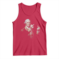 Funny George Washington Middle Fingers Rebel Portrait Tank Top Edgy Classic Oil Painting Parody Patriotic Humor Graphic