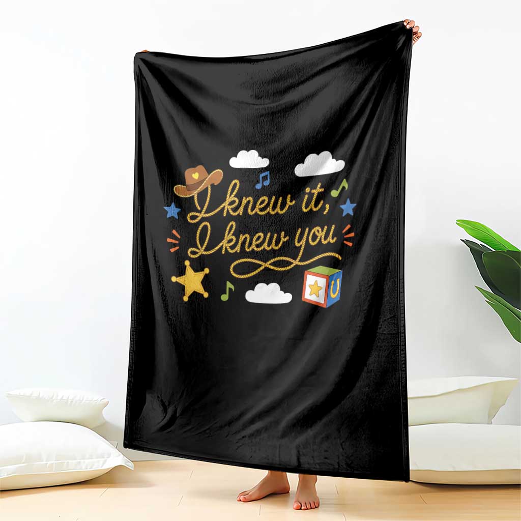 I Knew It I Knew You Funny Western Cowgirl Retro Throw Blanket Whimsical Nostalgic Western Graphic