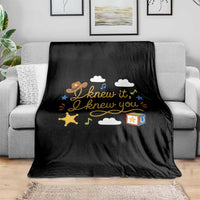 I Knew It I Knew You Funny Western Cowgirl Retro Throw Blanket Whimsical Nostalgic Western Graphic