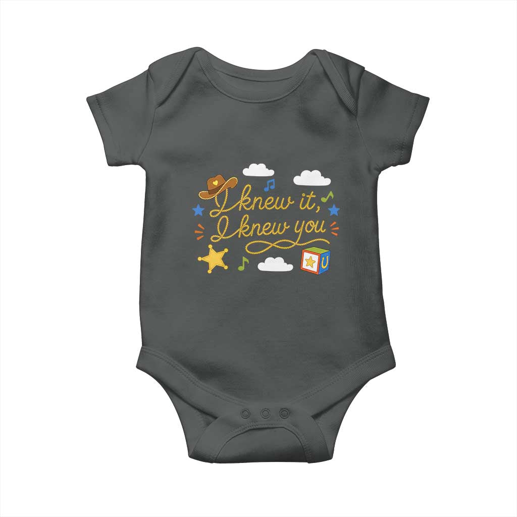 I Knew It I Knew You Funny Western Cowgirl Retro Baby Onesie Whimsical Nostalgic Western Graphic
