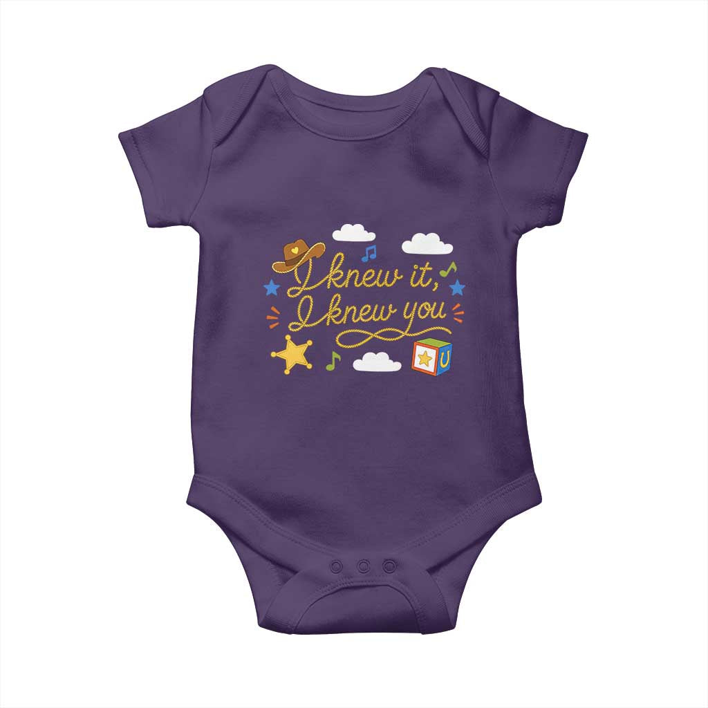 I Knew It I Knew You Funny Western Cowgirl Retro Baby Onesie Whimsical Nostalgic Western Graphic