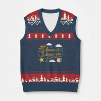 I Knew It I Knew You Funny Western Cowgirl Retro V-Neck Knit Sweater Vest Whimsical Nostalgic Western Graphic