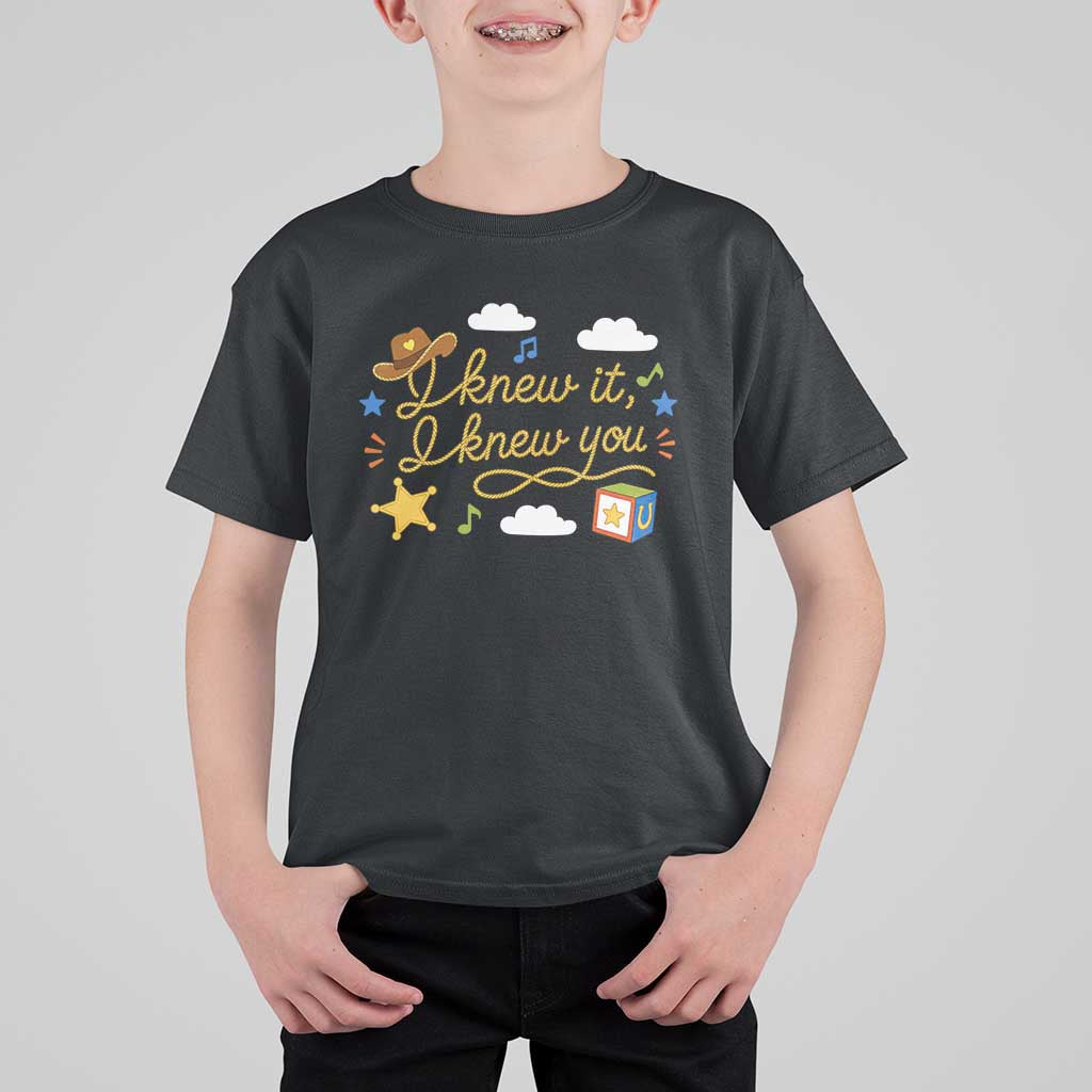 I Knew It I Knew You Funny Western Cowgirl Retro T Shirt For Kid Whimsical Nostalgic Western Graphic