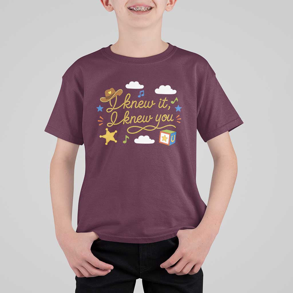 I Knew It I Knew You Funny Western Cowgirl Retro T Shirt For Kid Whimsical Nostalgic Western Graphic