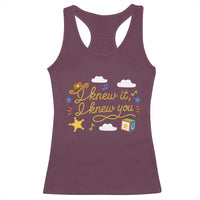 I Knew It I Knew You Funny Western Cowgirl Retro Racerback Tank Top Whimsical Nostalgic Western Graphic