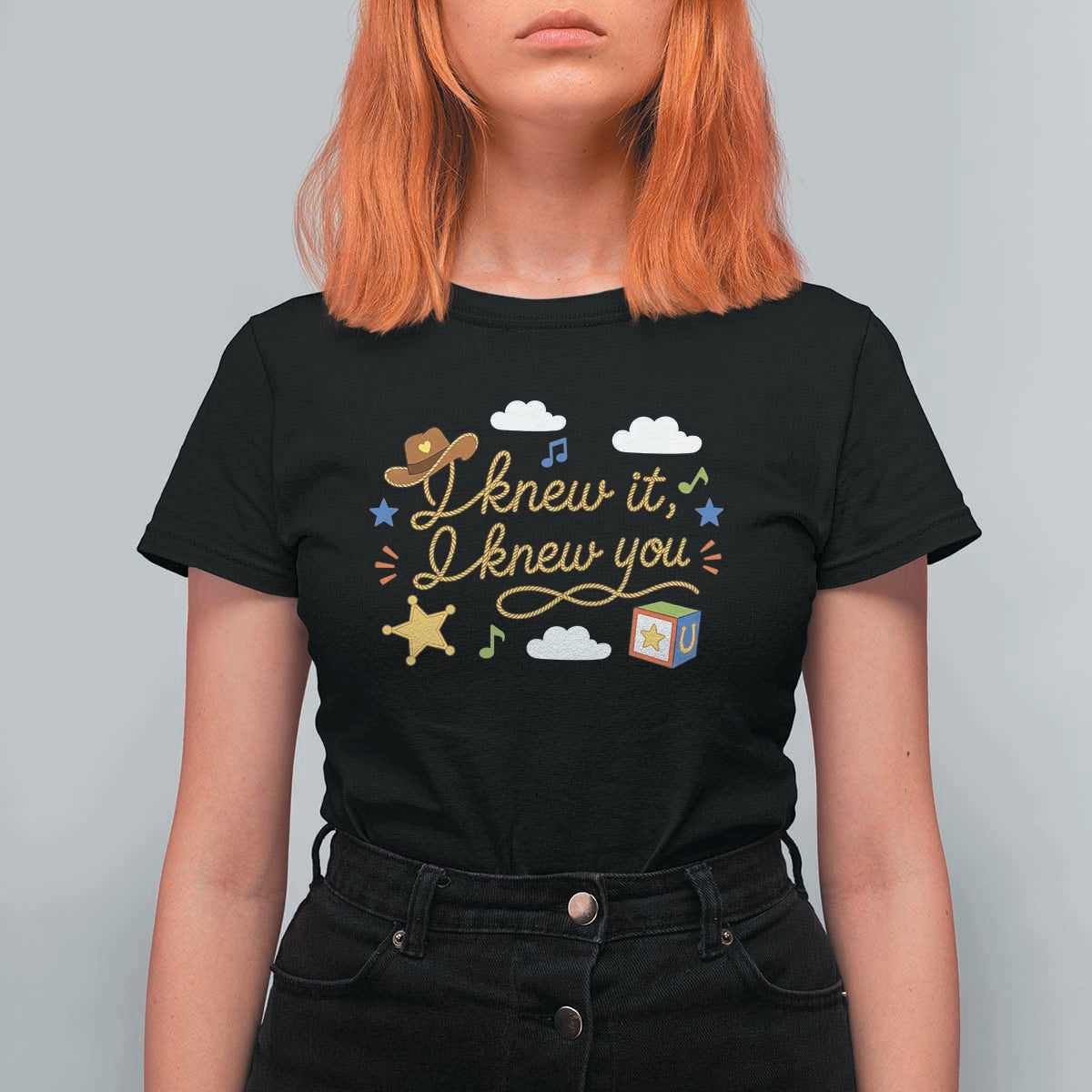 I Knew It I Knew You Funny Western Cowgirl Retro T Shirt For Women Whimsical Nostalgic Western Graphic