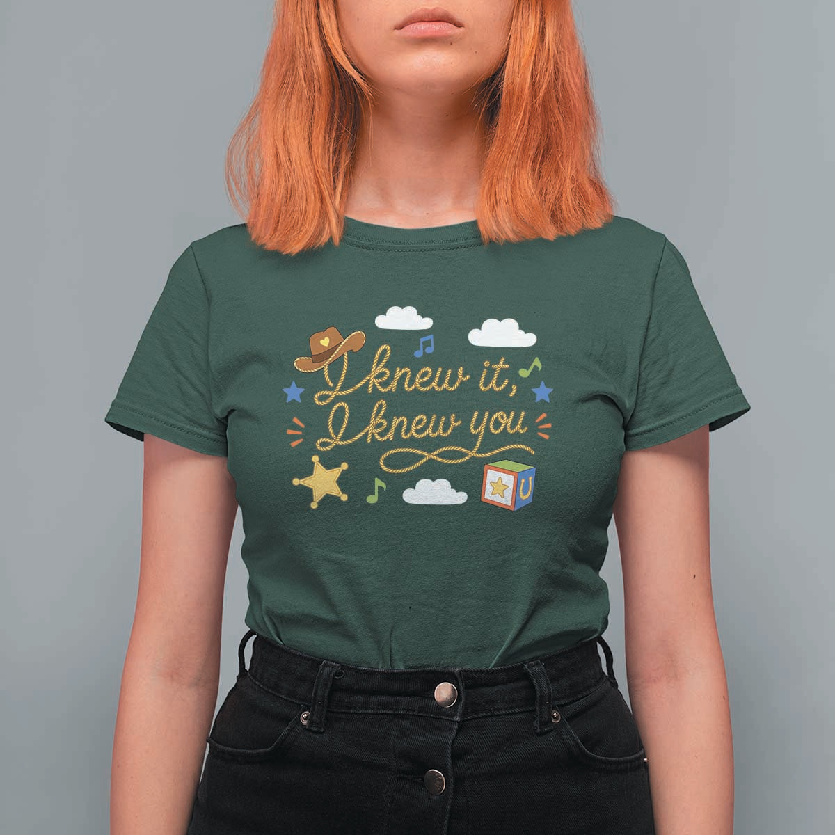 I Knew It I Knew You Funny Western Cowgirl Retro T Shirt For Women Whimsical Nostalgic Western Graphic