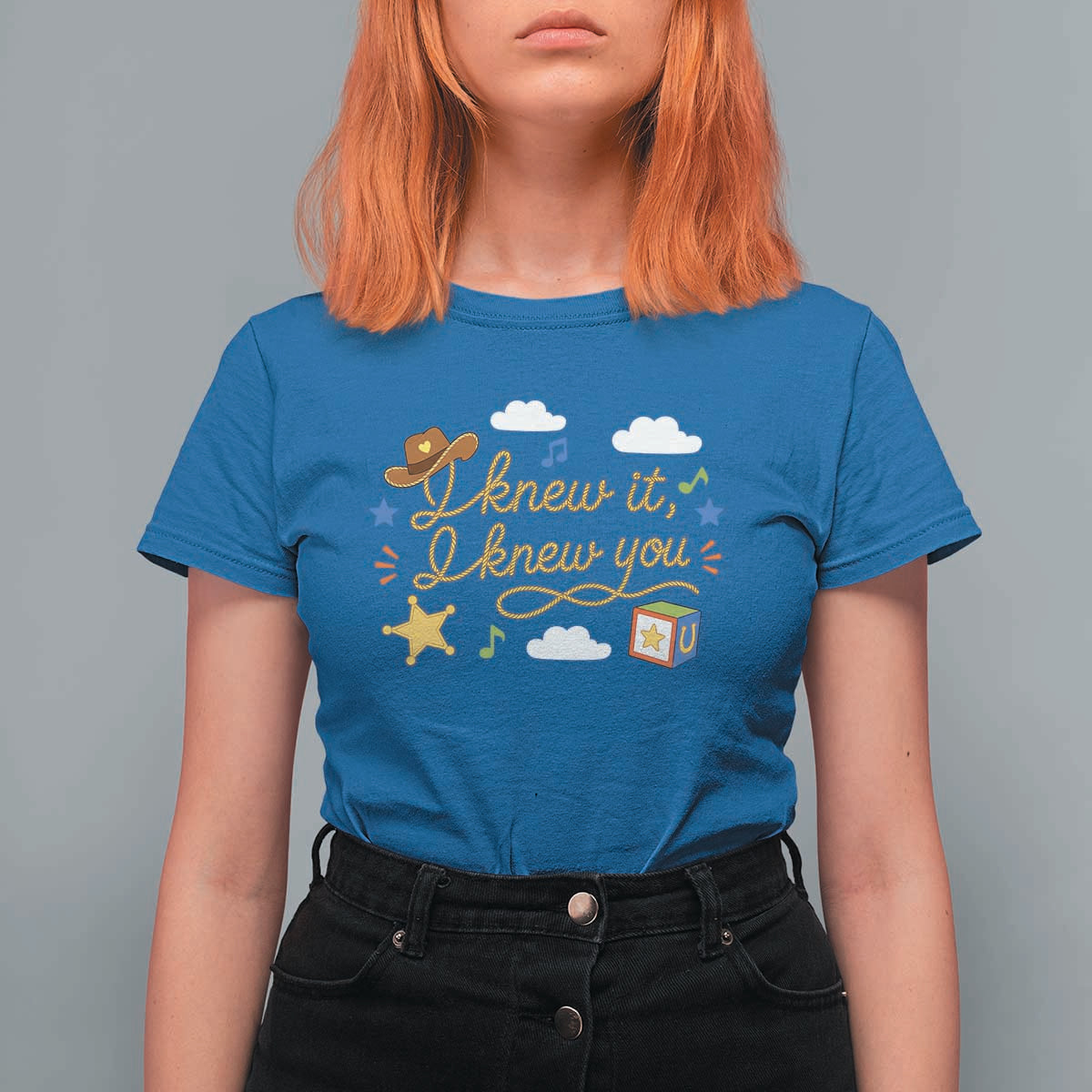 I Knew It I Knew You Funny Western Cowgirl Retro T Shirt For Women Whimsical Nostalgic Western Graphic