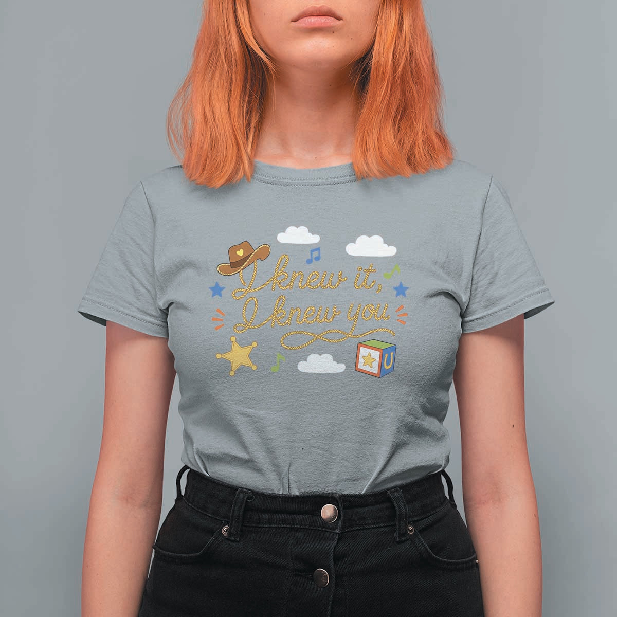 I Knew It I Knew You Funny Western Cowgirl Retro T Shirt For Women Whimsical Nostalgic Western Graphic