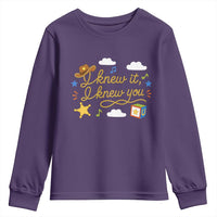 I Knew It I Knew You Funny Western Cowgirl Retro Youth Sweatshirt Whimsical Nostalgic Western Graphic