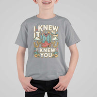 Retro Coastal Cowgirl I Knew It I Knew You T Shirt For Kid Pink Boots Vintage Country Pop Music Western Floral Graphic