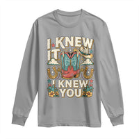 Retro Coastal Cowgirl I Knew It I Knew You Long Sleeve Shirt Pink Boots Vintage Country Pop Music Western Floral Graphic