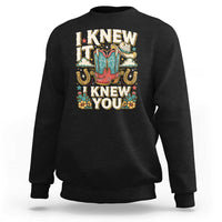 Retro Coastal Cowgirl I Knew It I Knew You Sweatshirt Pink Boots Vintage Country Pop Music Western Floral Graphic