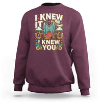 Retro Coastal Cowgirl I Knew It I Knew You Sweatshirt Pink Boots Vintage Country Pop Music Western Floral Graphic