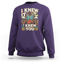 Retro Coastal Cowgirl I Knew It I Knew You Sweatshirt Pink Boots Vintage Country Pop Music Western Floral Graphic