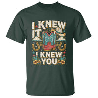 Retro Coastal Cowgirl I Knew It I Knew You T Shirt Pink Boots Vintage Country Pop Music Western Floral Graphic