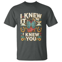 Retro Coastal Cowgirl I Knew It I Knew You T Shirt Pink Boots Vintage Country Pop Music Western Floral Graphic