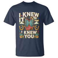 Retro Coastal Cowgirl I Knew It I Knew You T Shirt Pink Boots Vintage Country Pop Music Western Floral Graphic
