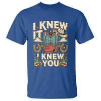 Retro Coastal Cowgirl I Knew It I Knew You T Shirt Pink Boots Vintage Country Pop Music Western Floral Graphic
