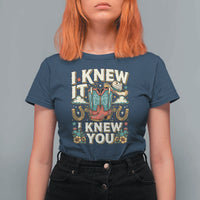 Retro Coastal Cowgirl I Knew It I Knew You T Shirt For Women Pink Boots Vintage Country Pop Music Western Floral Graphic