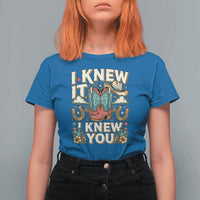 Retro Coastal Cowgirl I Knew It I Knew You T Shirt For Women Pink Boots Vintage Country Pop Music Western Floral Graphic