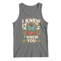 Retro Coastal Cowgirl I Knew It I Knew You Tank Top Pink Boots Vintage Country Pop Music Western Floral Graphic