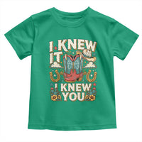 Retro Coastal Cowgirl I Knew It I Knew You Toddler T Shirt Pink Boots Vintage Country Pop Music Western Floral Graphic