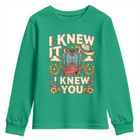 Retro Coastal Cowgirl I Knew It I Knew You Youth Sweatshirt Pink Boots Vintage Country Pop Music Western Floral Graphic