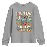 Retro Coastal Cowgirl I Knew It I Knew You Youth Sweatshirt Pink Boots Vintage Country Pop Music Western Floral Graphic