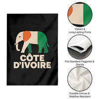 Proud Côte d'Ivoire Elephant Ivory Coast Flag Garden Flag Ivorian Pride Retro Souvenir