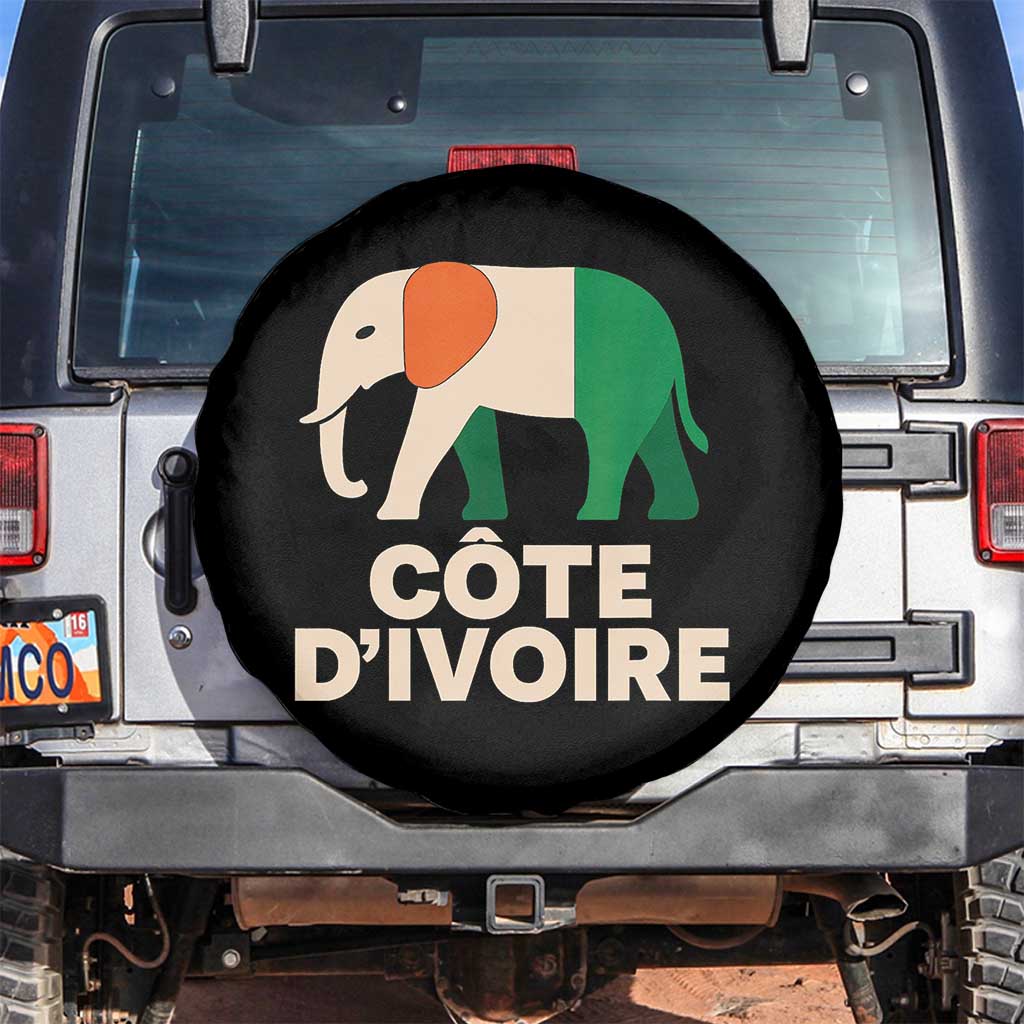 Proud Côte d'Ivoire Elephant Ivory Coast Flag Spare Tire Cover Ivorian Pride Retro Souvenir