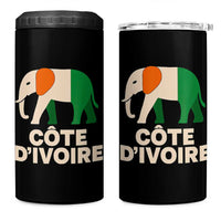 Proud Côte d'Ivoire Elephant Ivory Coast Flag 4 in 1 Can Cooler Tumbler Ivorian Pride Retro Souvenir