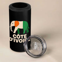 Proud Côte d'Ivoire Elephant Ivory Coast Flag 4 in 1 Can Cooler Tumbler Ivorian Pride Retro Souvenir