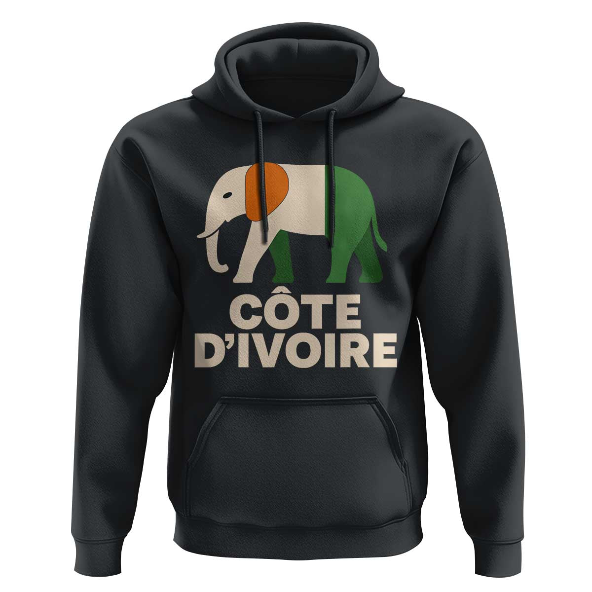 Proud Côte d'Ivoire Elephant Ivory Coast Flag Hoodie Ivorian Pride Retro Souvenir