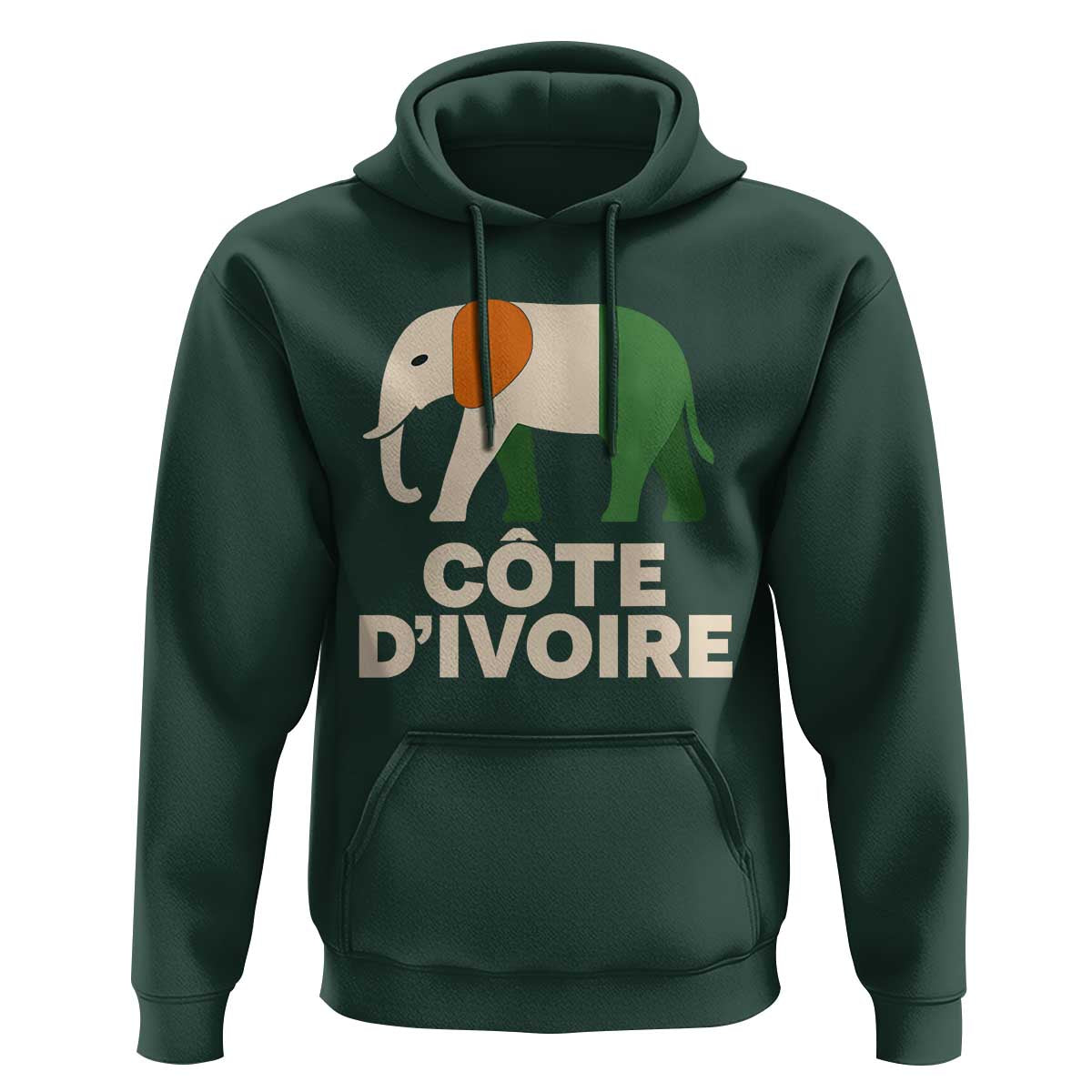 Proud Côte d'Ivoire Elephant Ivory Coast Flag Hoodie Ivorian Pride Retro Souvenir