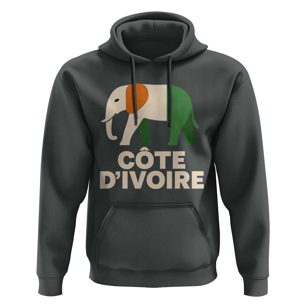Proud Côte d'Ivoire Elephant Ivory Coast Flag Hoodie Ivorian Pride Retro Souvenir