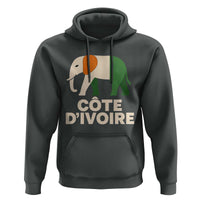 Proud Côte d'Ivoire Elephant Ivory Coast Flag Hoodie Ivorian Pride Retro Souvenir