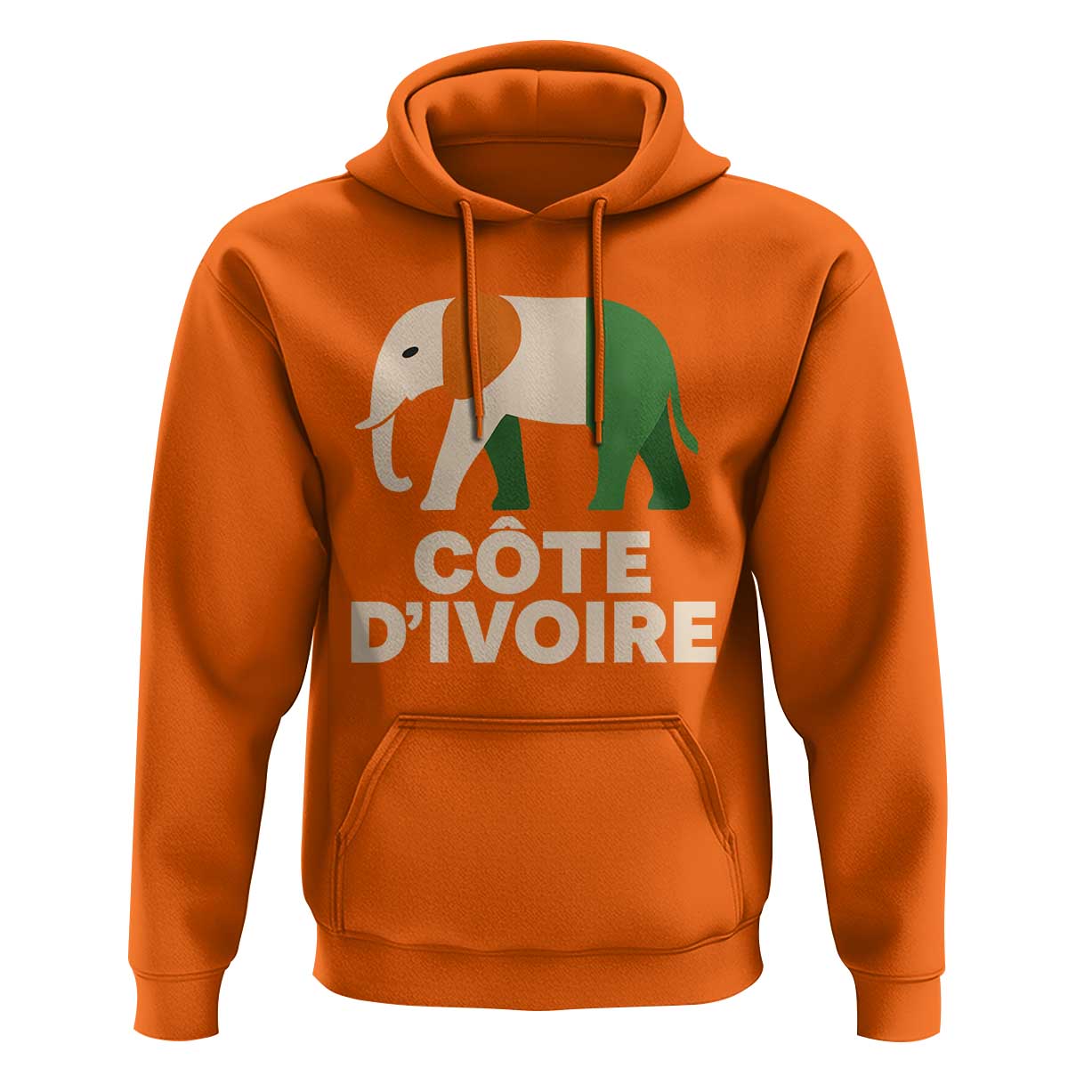 Proud Côte d'Ivoire Elephant Ivory Coast Flag Hoodie Ivorian Pride Retro Souvenir