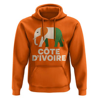 Proud Côte d'Ivoire Elephant Ivory Coast Flag Hoodie Ivorian Pride Retro Souvenir