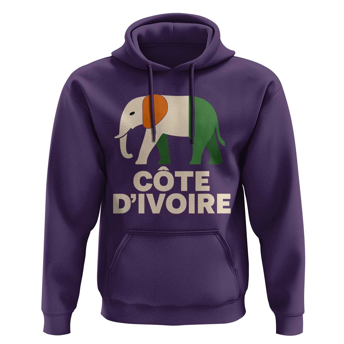 Proud Côte d'Ivoire Elephant Ivory Coast Flag Hoodie Ivorian Pride Retro Souvenir