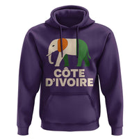 Proud Côte d'Ivoire Elephant Ivory Coast Flag Hoodie Ivorian Pride Retro Souvenir
